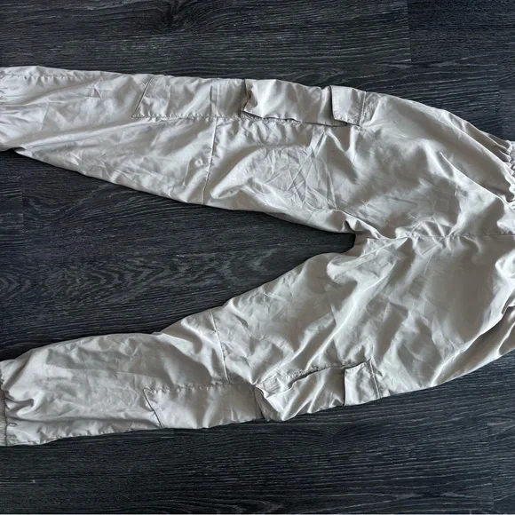 NWT Adam Selman Sport tan cargo joggers size small